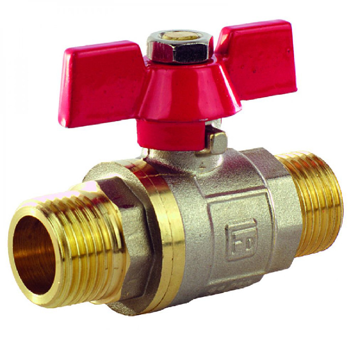 Кран шаровой 1⁄2" НН PN40 бабочка Fado