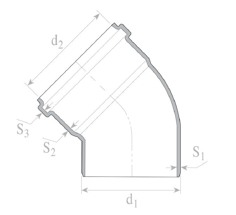 Коліно 250/45° Firat