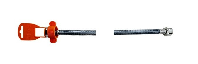 Шланг для води ЗВ 1⁄2" x 1⁄2" 50 см РЕ