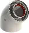 Коліно коаксіальне 100/60 45° (ВН) — Зображення 1