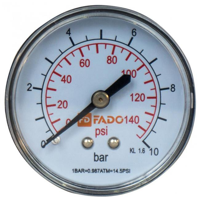 Манометр 10 атм d50 фронтальный 1⁄4"