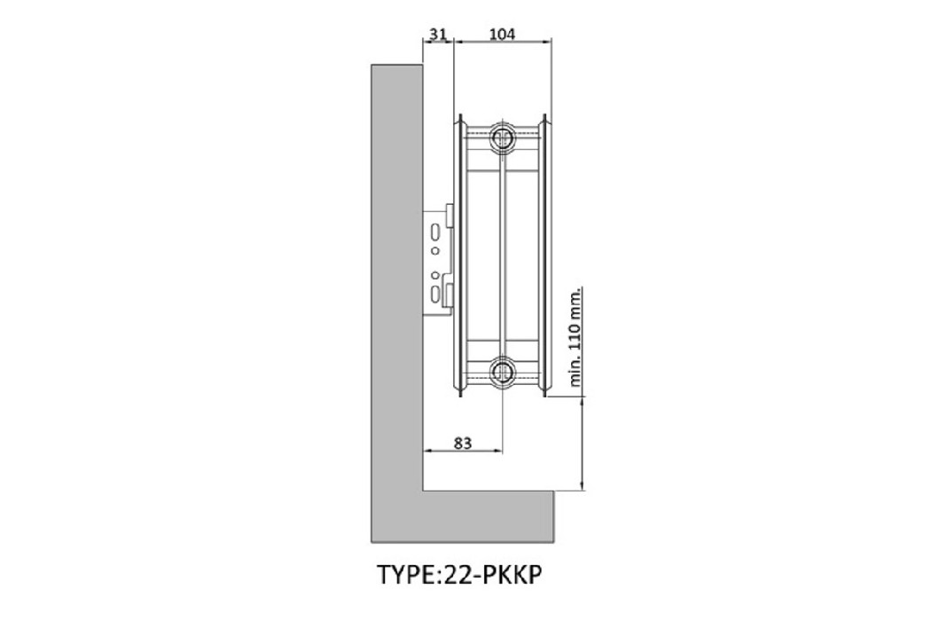 Радіатор ECA 22 500 x 1400 — Зображення 7