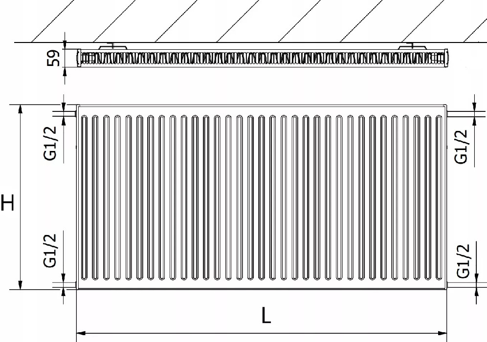 Радиатор Krafter S33 500 x 1100 — Изображение 9