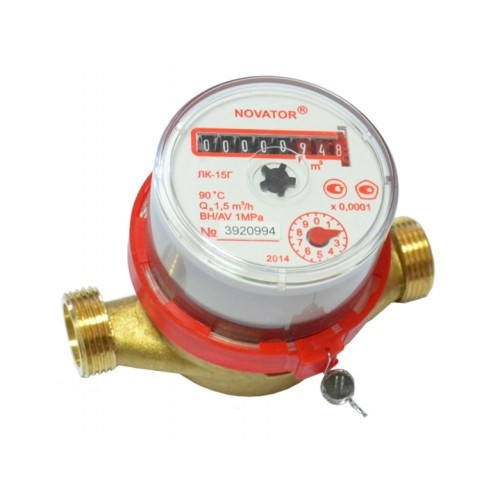 Счетчик 1⁄2" ГВ ЛК-15Г Novator